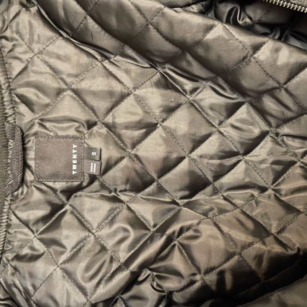 Twenty Black Bomber Jacket Velvet Elegance - Picture 6 of 10